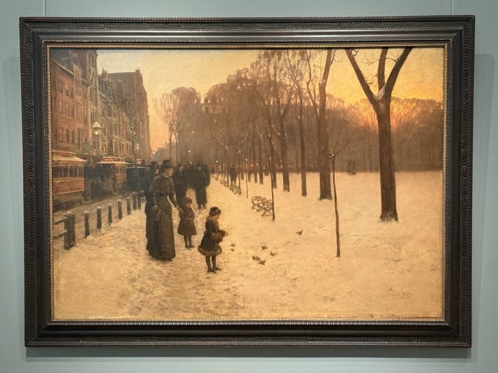 Painting by Childe Hassam At Dusk (Boston Common at Twilight) Date: 1885–86 Accession Number: 31.952